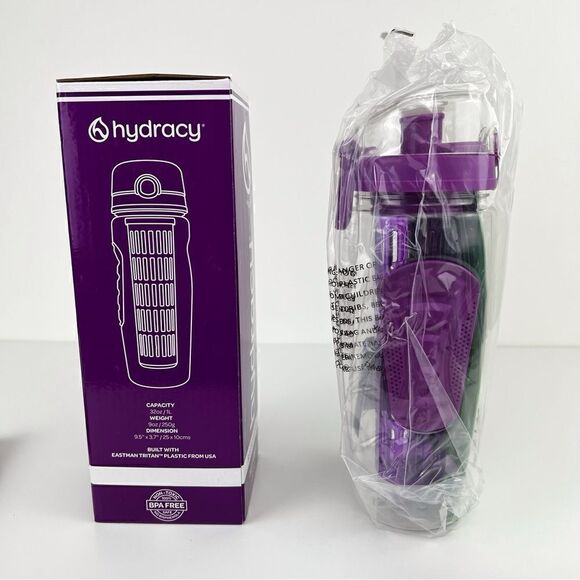 Hydracy Fruit Infuser Water Bottle - 32 oz - with sleeve - Picture 2 of 4